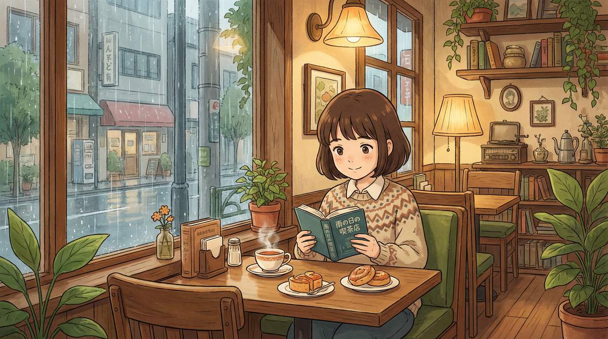 探花治愈动漫-雨天咖啡馆